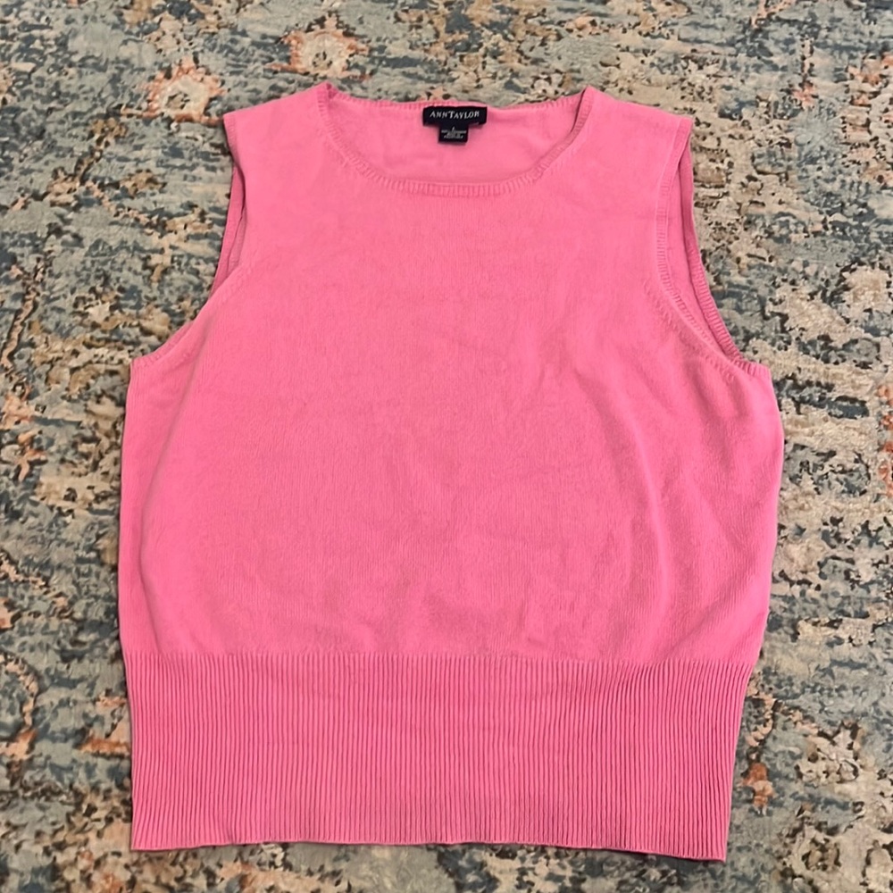 Y2K Ann Taylor cashmere pink sweater vest